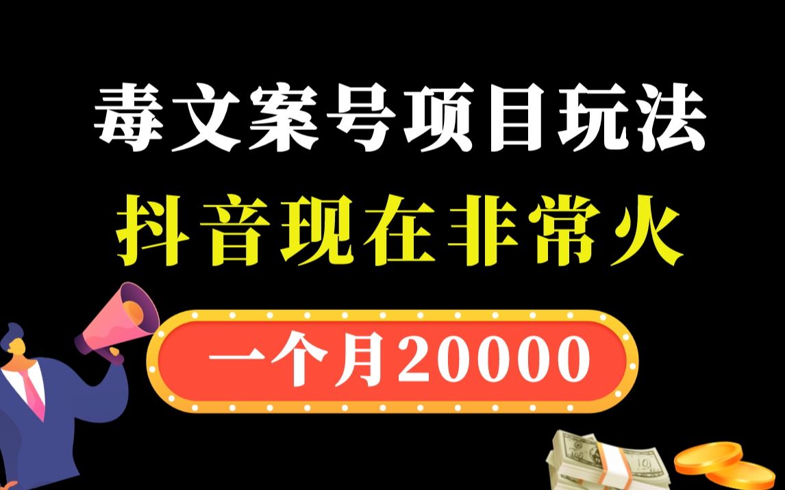 【西贝精选】一个月2w以上,某音现在非常火的项目,毒文案玩法无私揭秘!哔哩哔哩bilibili