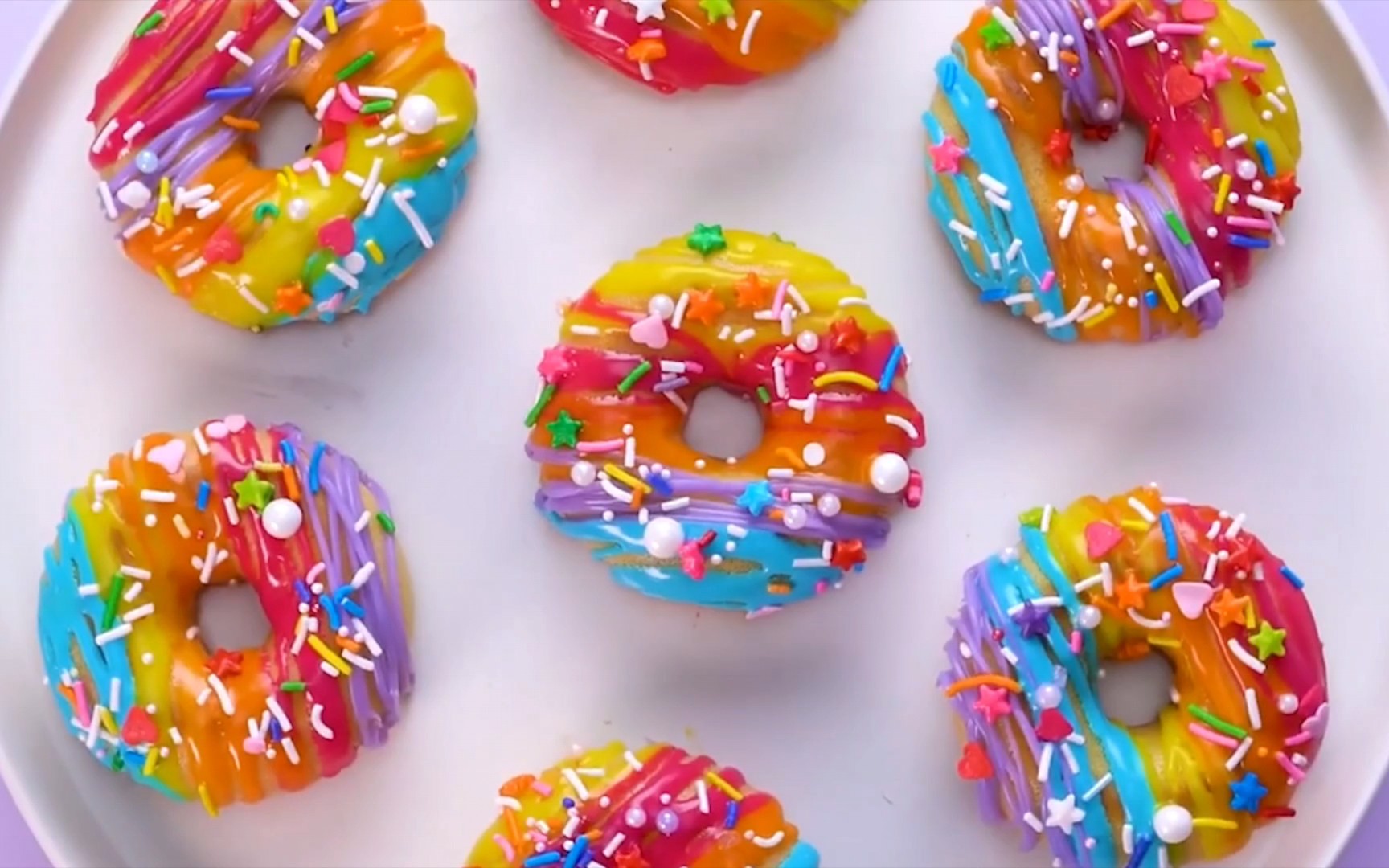 创意美食,彩虹甜甜圈