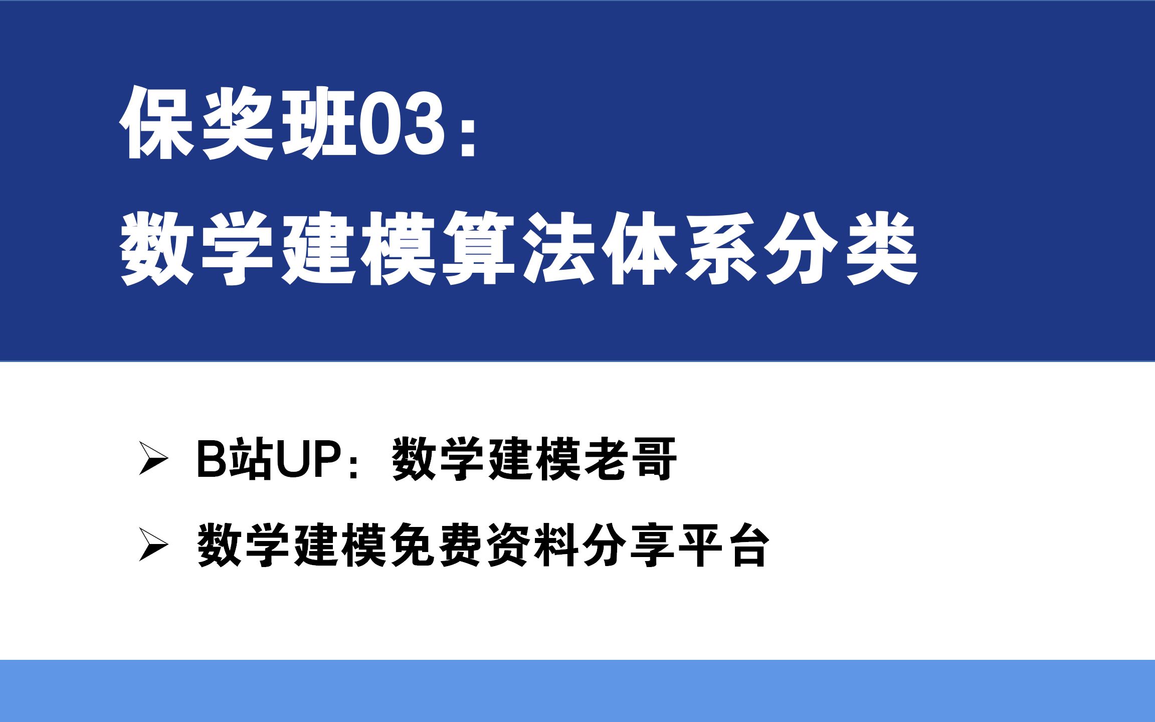 保奖班03:数学建模算法体系及题型分类哔哩哔哩bilibili