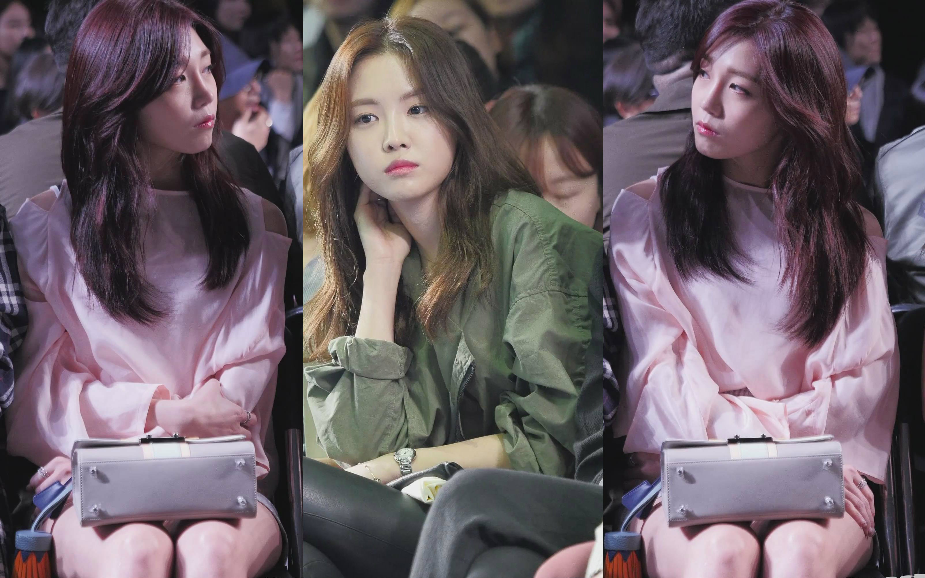 【apink】apink 首尔时装周 当郑恩地和孙娜恩坐在你对面