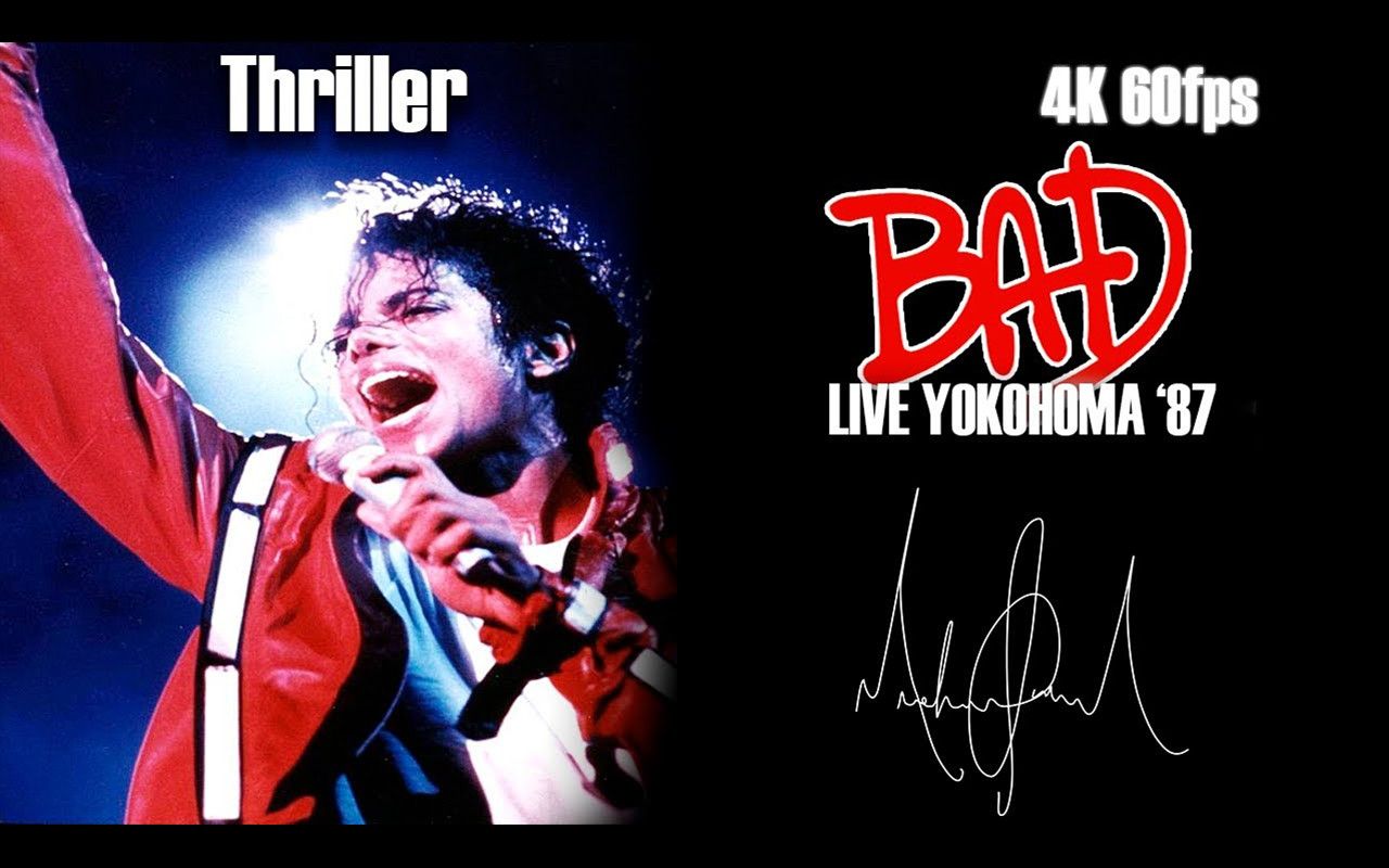 [图]【4K60帧】迈克尔·杰克逊《Thriller / 颤栗》1987横滨演唱会现场版 AI修复补帧画质增强版