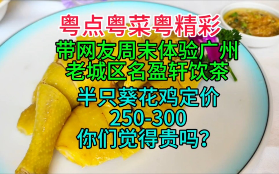 带网友广州老城区名盈轩饮茶,葵花鸡250300半只你们觉得贵吗?哔哩哔哩bilibili