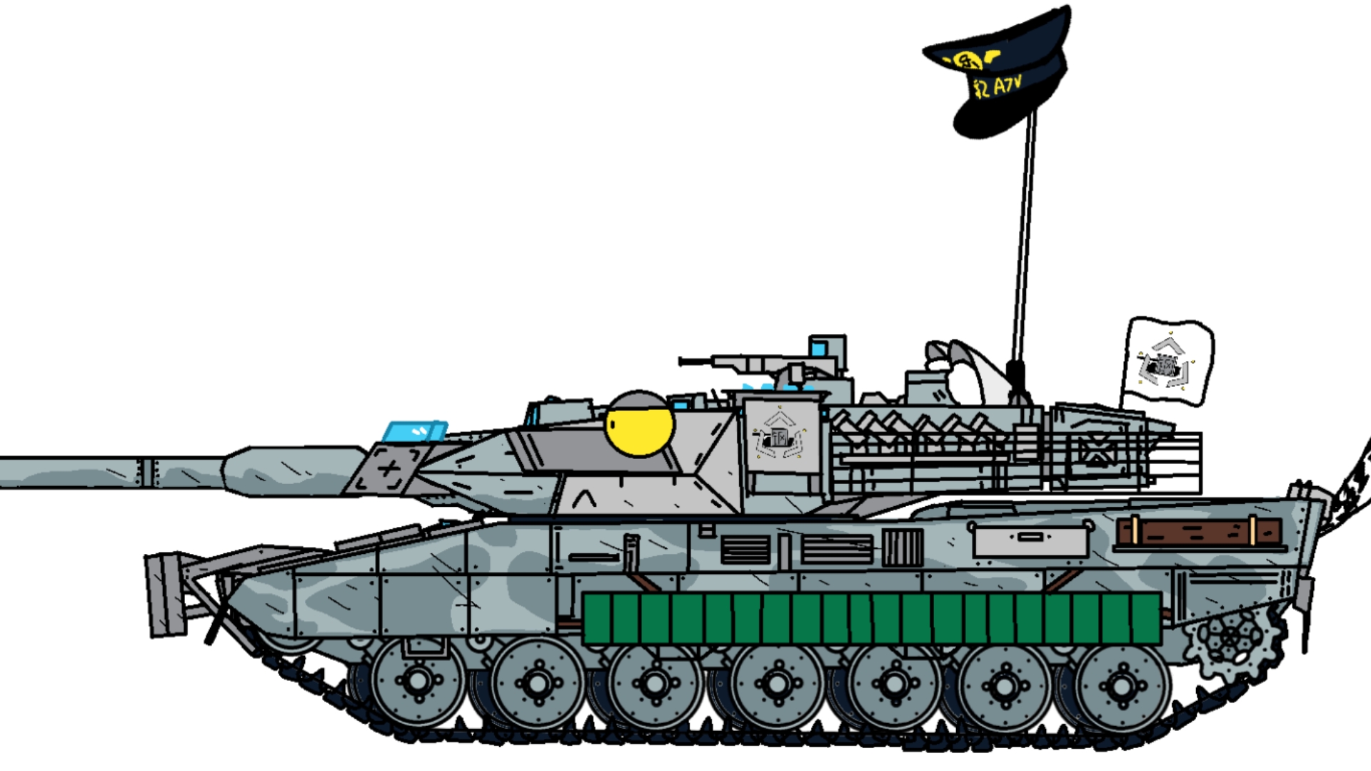 【ranzar同人】豹2a7v装甲附加型自制涂装绘画过程