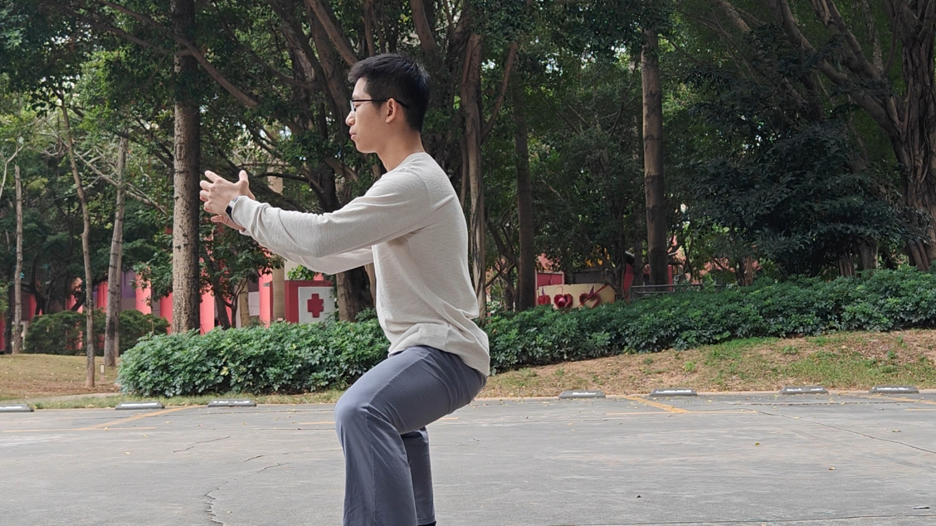 马步5分钟➕慢跑4公里