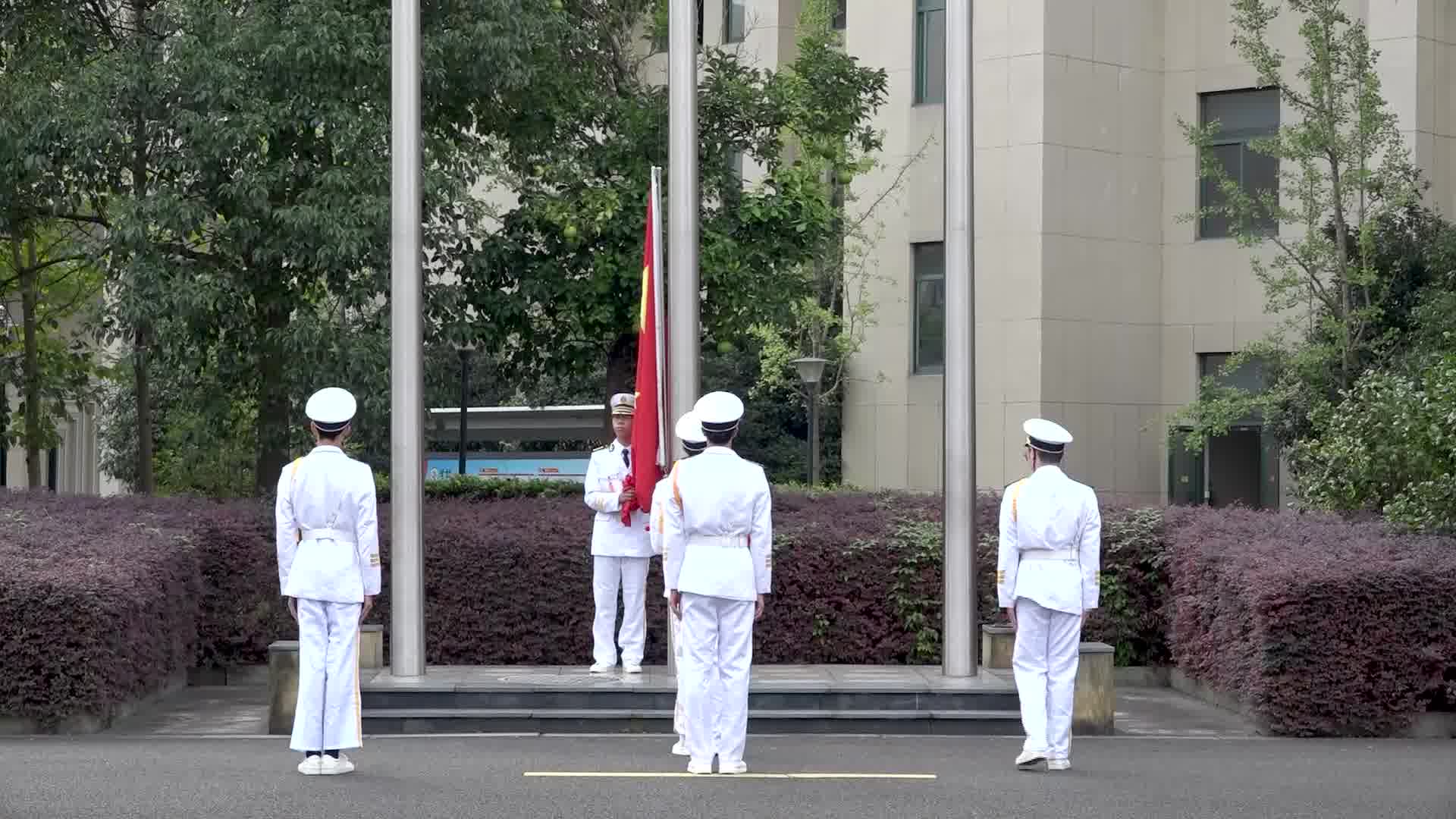 宁波第二技师学院国旗队升旗仪式vlog哔哩哔哩bilibili