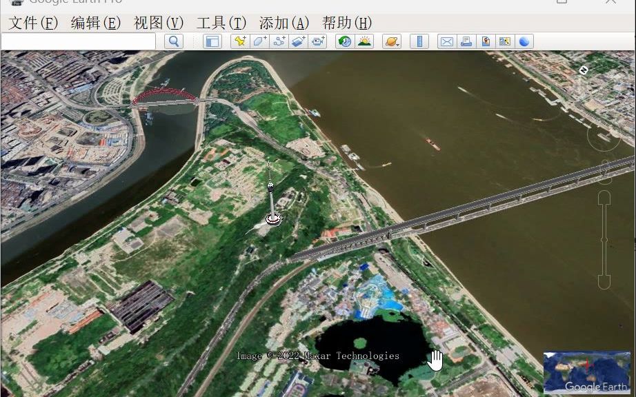 谷歌地球里的武汉哔哩哔哩bilibili