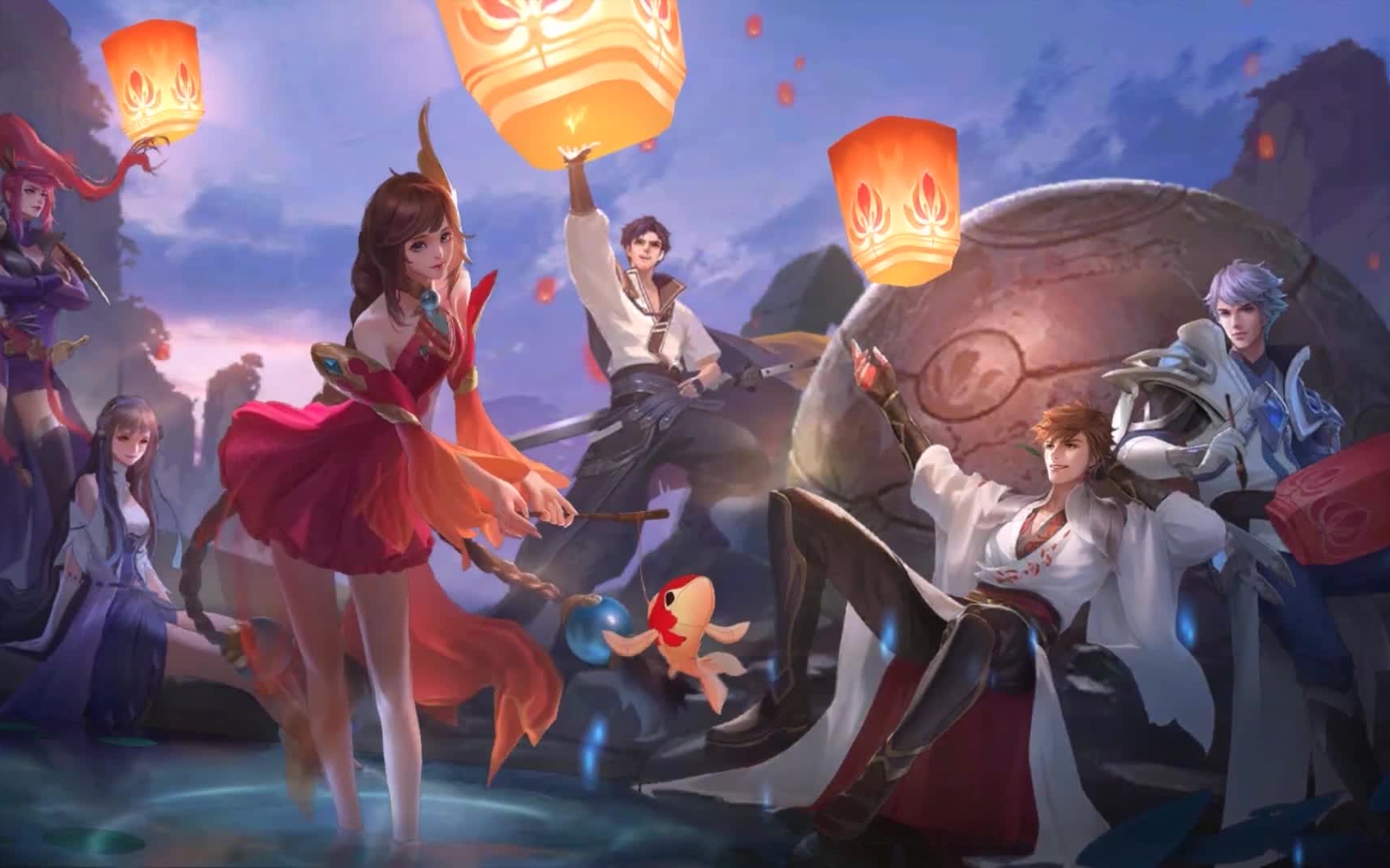 【大厅回忆】王者荣耀 四周岁 千灯之约版本 登录音乐 游戏原声bgm