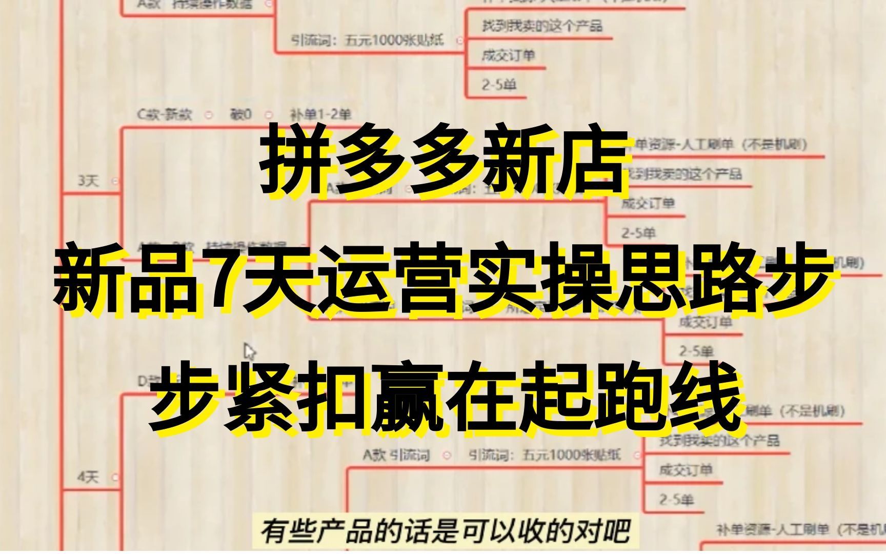 拼多多新店新品7天运营实操思路,步步紧扣赢在起跑线哔哩哔哩bilibili