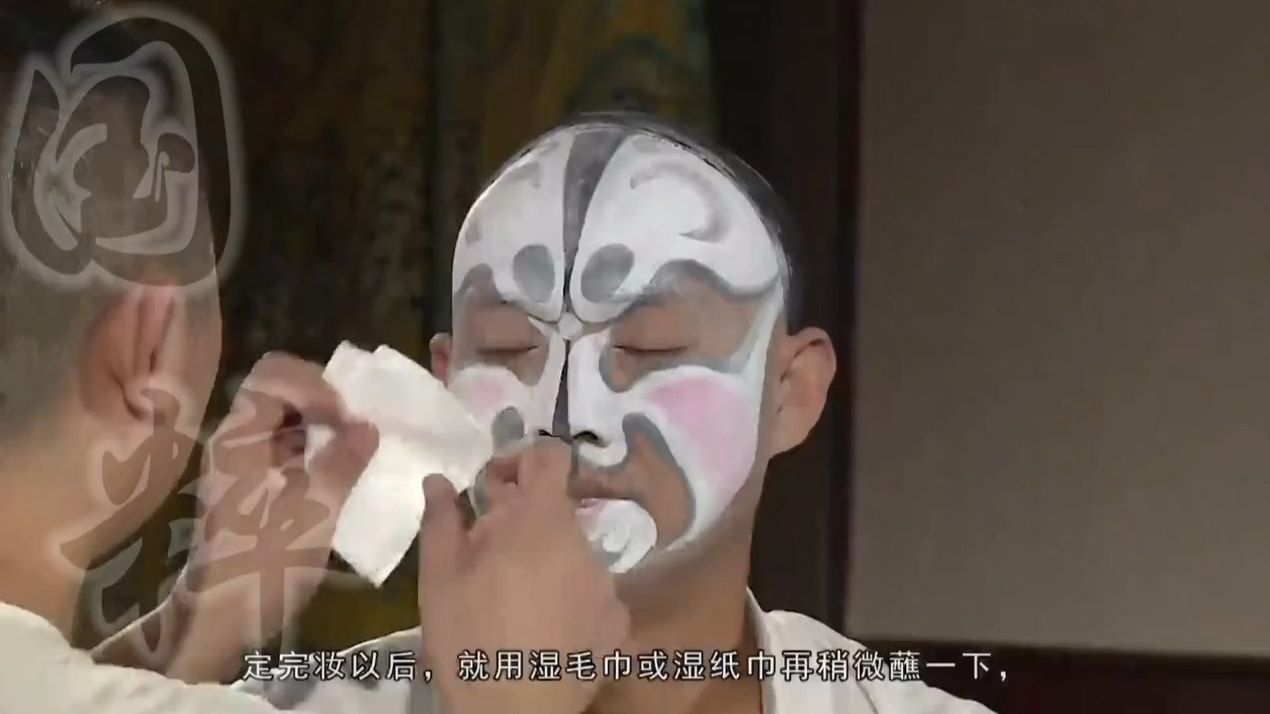 男生京剧花脸化妆全过程