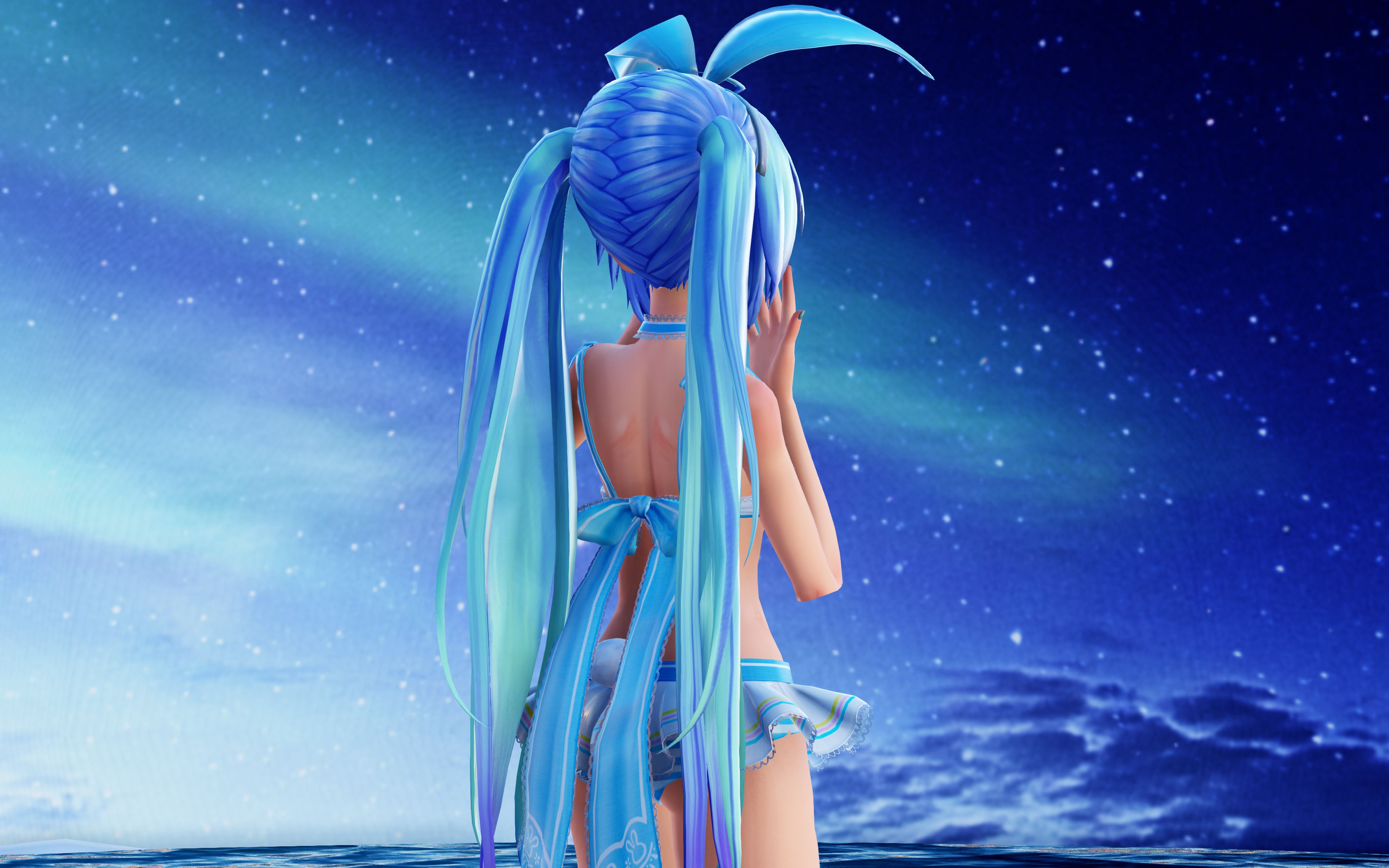 [mmd/泳装miku] will you go out with me?