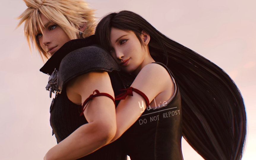 克劳德和蒂法一定会相伴恩爱一生的吧!