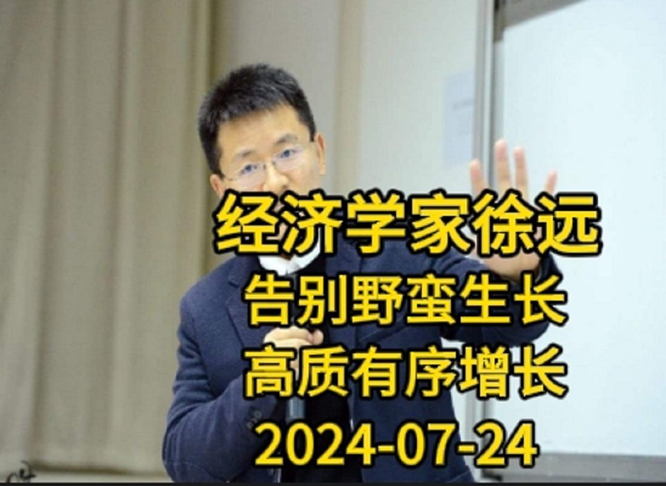 20240724经济学家徐远:2024年中回顾与展望哔哩哔哩bilibili