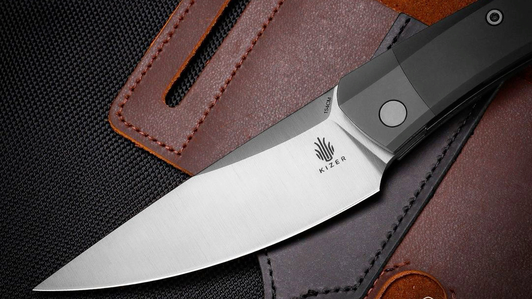 中国最好刀具品牌之一 这吧真漂亮kizer凯泽.154cm刃材.铝柄.