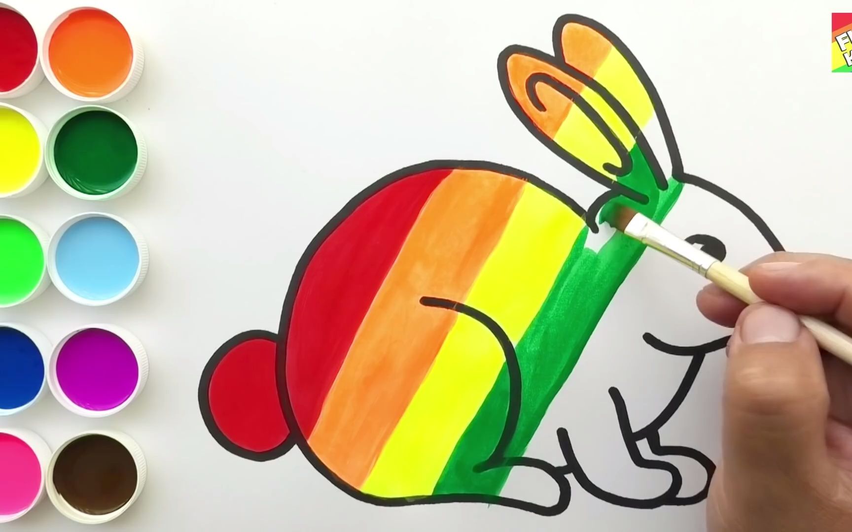 兔子怎样涂色图片