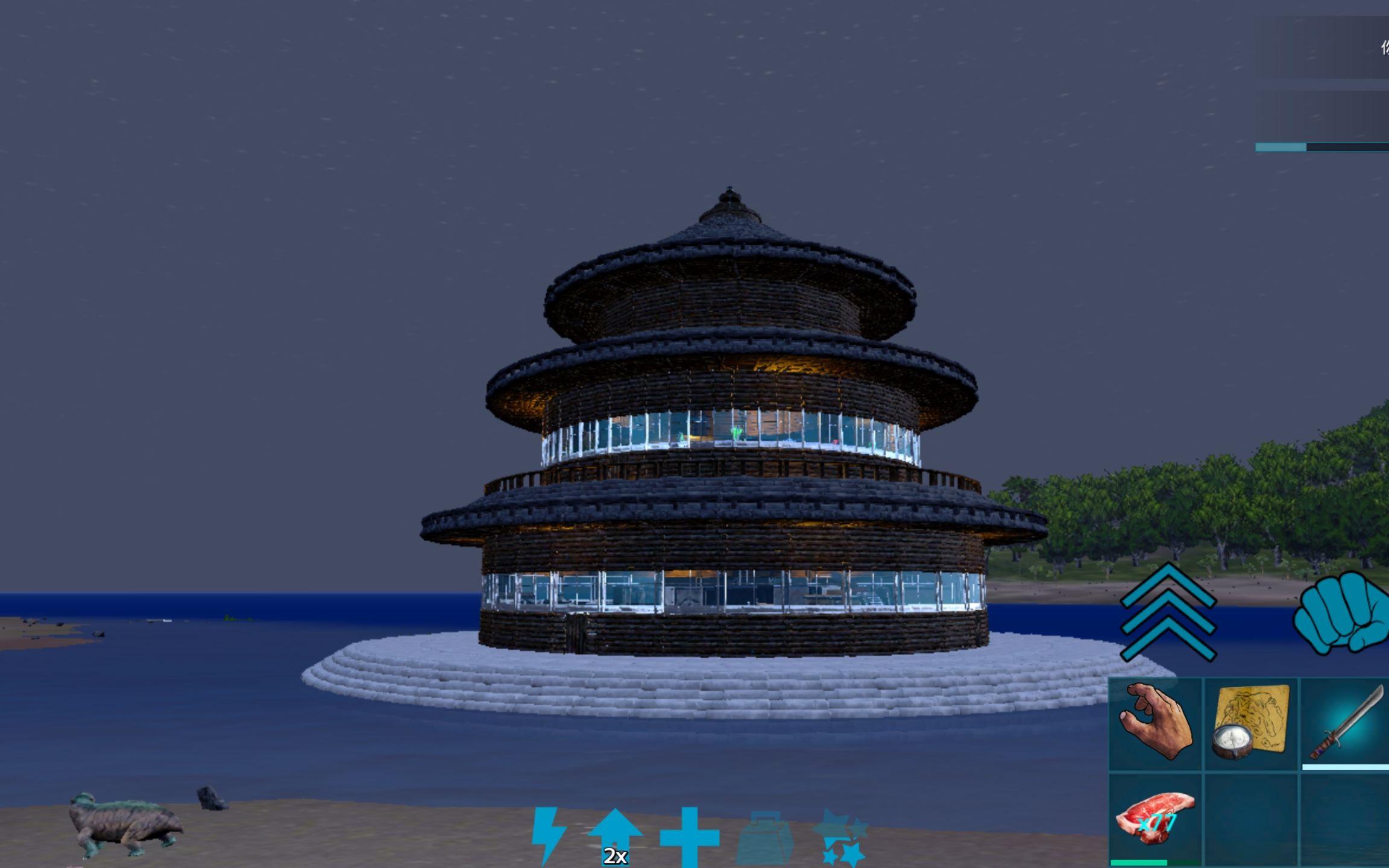 方舟手游玲珑塔圆形塔状建筑设计参考
