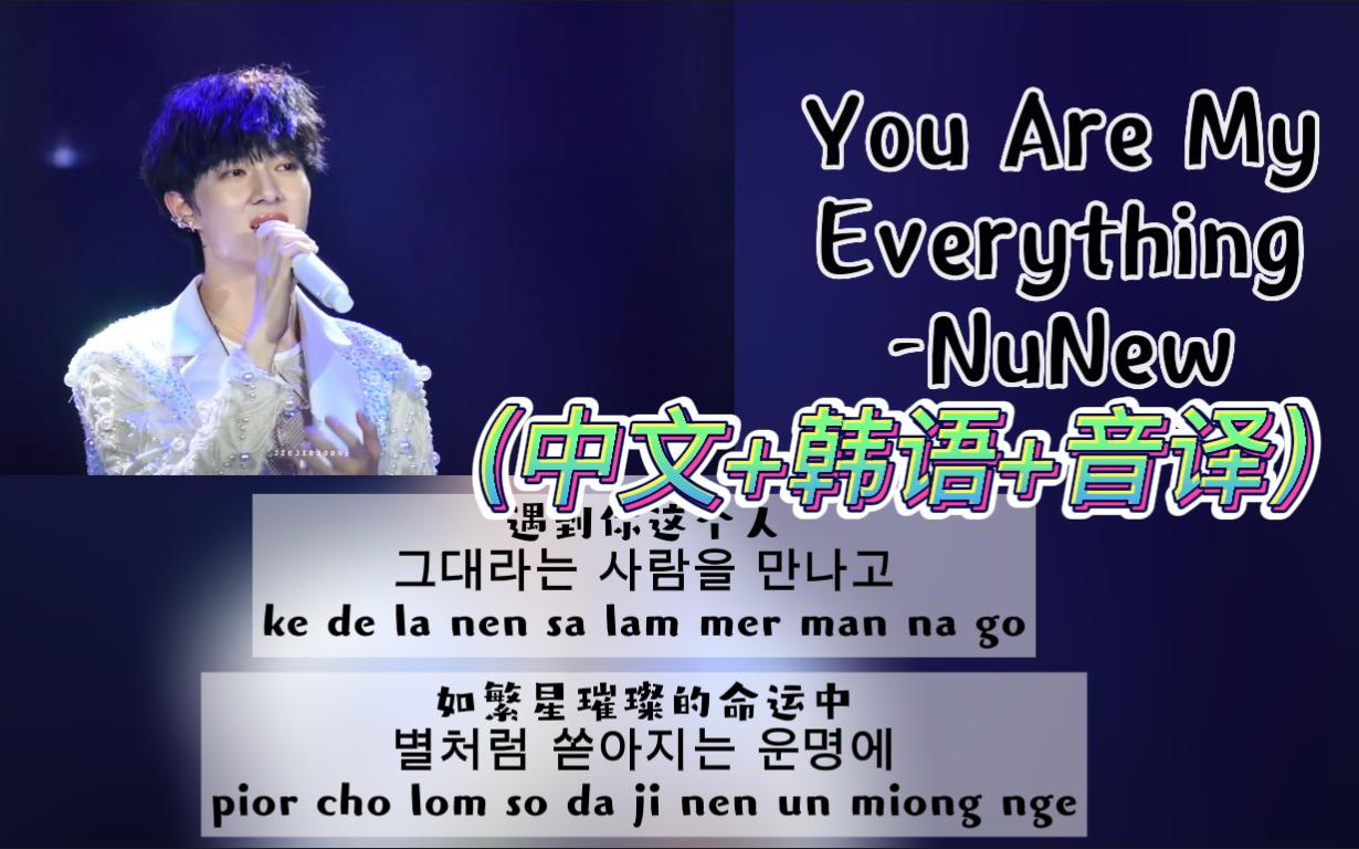 [图]【NuNew】《You Are My Everything》2022.09.10 ZeeMeShow 李海海生日演唱会（中文+韩语+音译）歌词