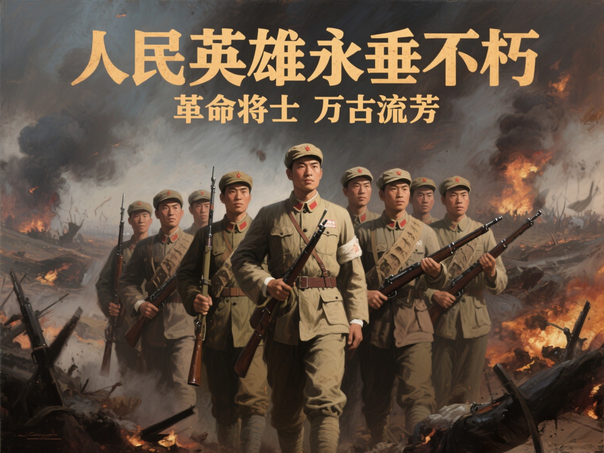 人民英雄永垂不朽,革命将士万古流芳