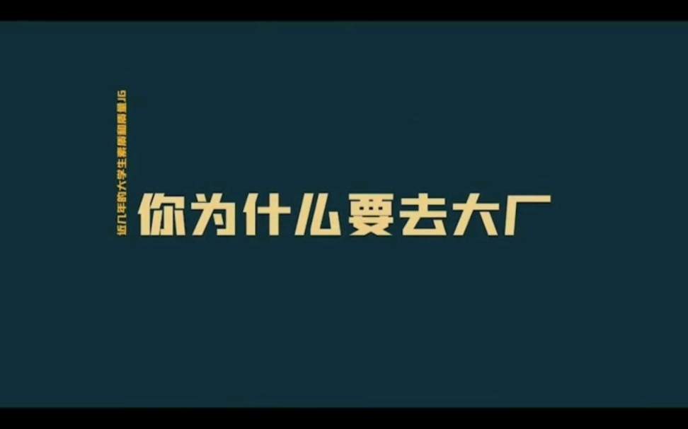 程序员为什么要进互联网大厂哔哩哔哩bilibili