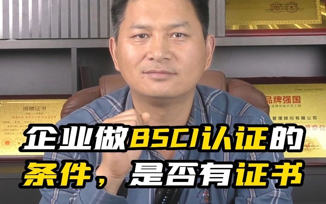 企业做BSCI认证的条件,是否有证书哔哩哔哩bilibili