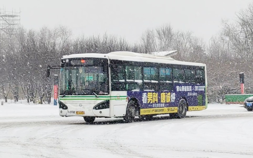 【城南小线,冬日雪景‖公交POVⷰart40】唐山公交11路 丰南区医院~风井枢纽站 全程副驾驶视角POV 前方展望哔哩哔哩bilibili