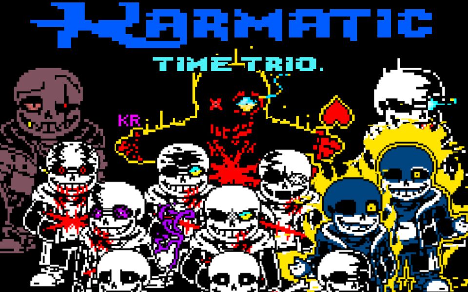 [图]全站第一！自制turbowarp：karmatic time trio一到四阶段完整版演示！