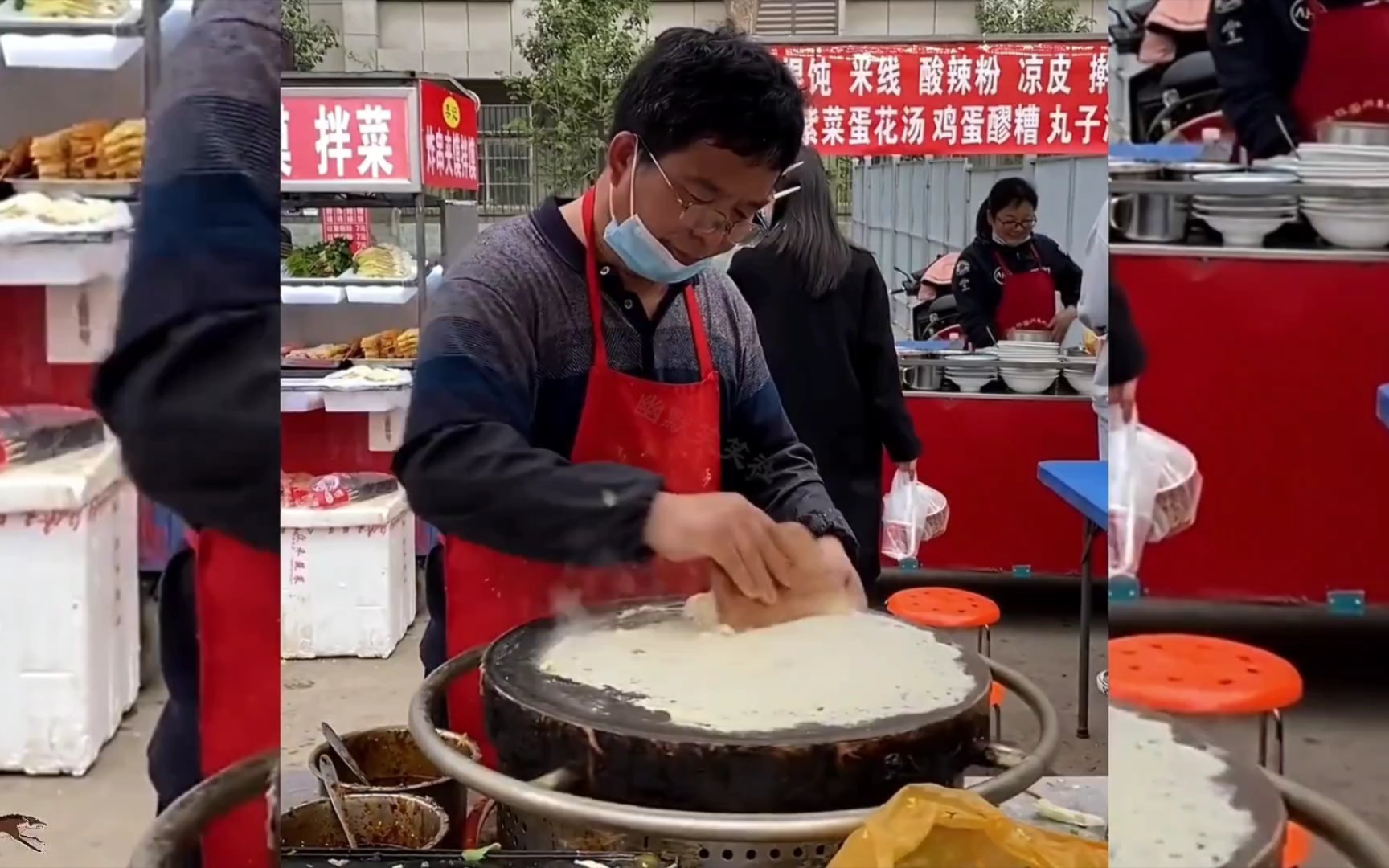 [图]盘点全网便衣警察摊煎饼翻车现场，师傅你干多少年了？7-8年了