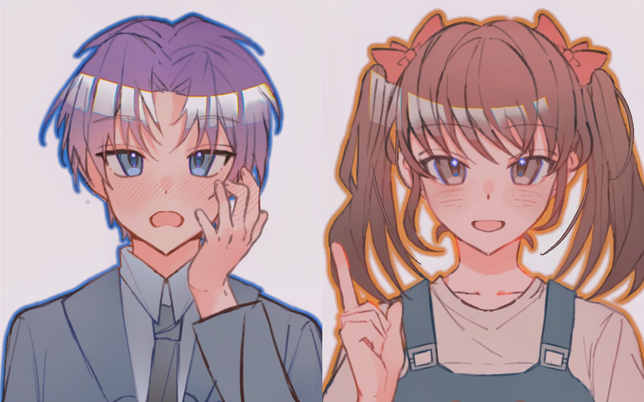 【玩偶游戏】【加村直澄x仓田纱南cp向手书】来亲吻吧/谐音游戏