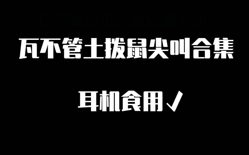 [瓦不管/甜瓜]土拨鼠魔人语收录合集,请欣赏土拨管的表演!哔哩哔哩bilibili