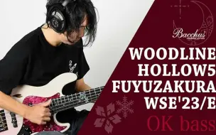 Download Video: 【Bacchus贝斯】bacchus 巴克斯 WOODLINE-HOLLOW5 FUYUZAKURA WSE'23_E 樱花贝斯【OK bass演示】