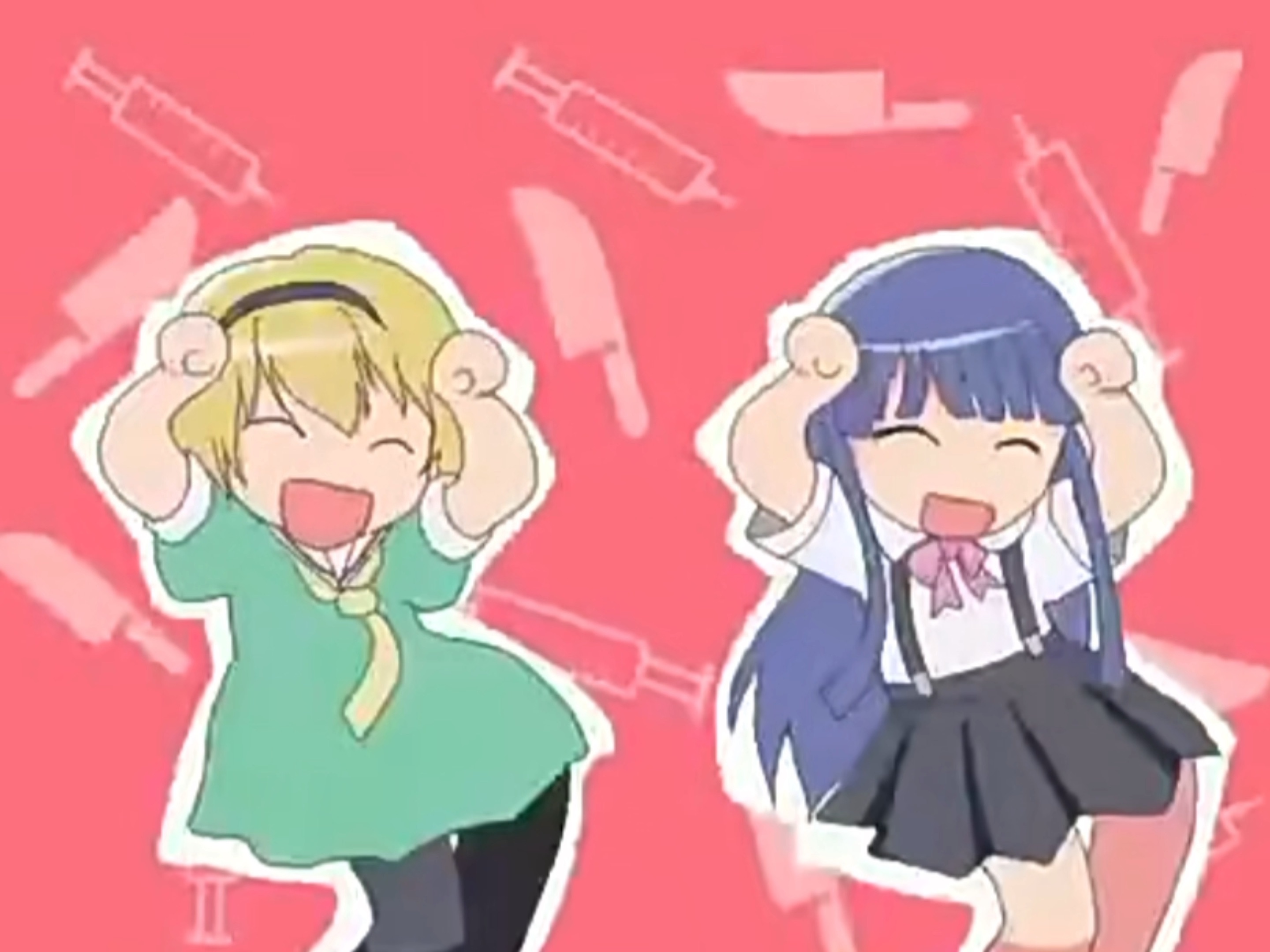 沙都子和梨花的扭腰舞(07-ω-`)