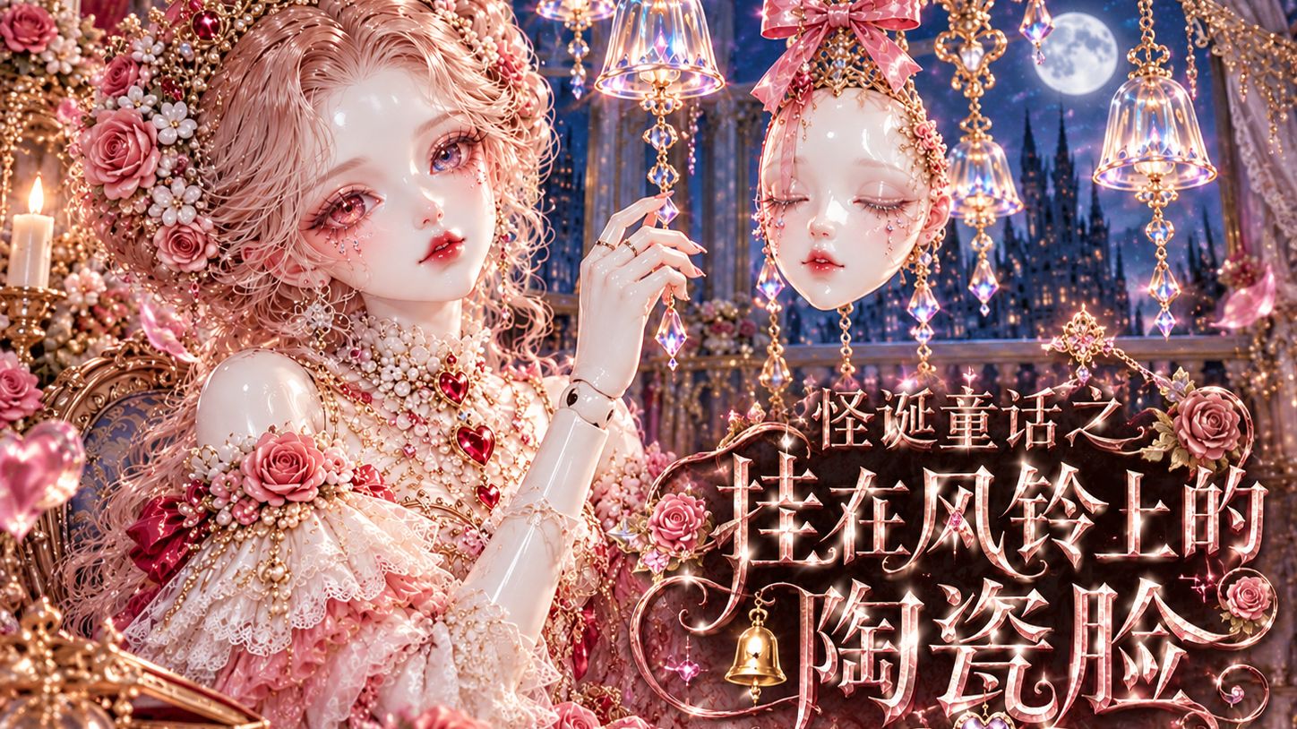 怪诞童话之挂在风铃上的陶瓷脸
