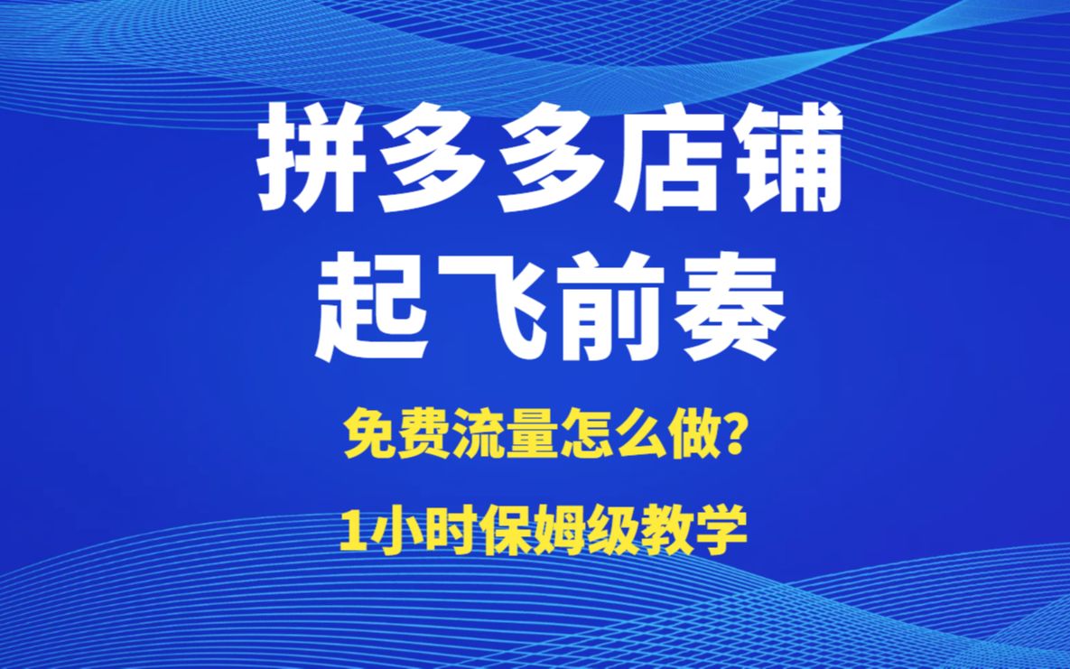 拼多多运营:自然流量如何拉爆?我是这样做的哔哩哔哩bilibili