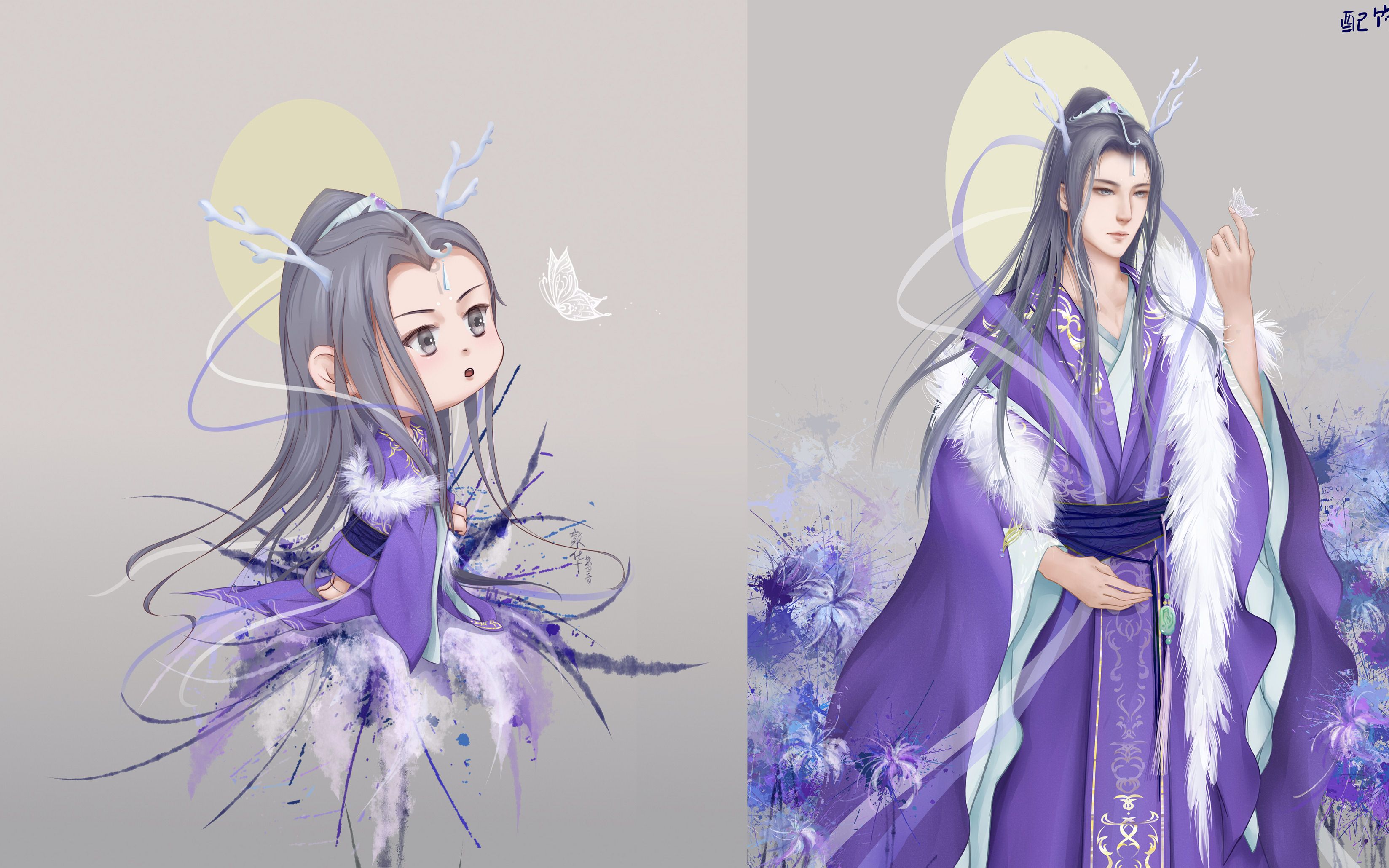 如何用sai画一个简单的古风q版小仙男