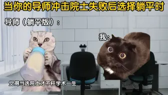 当你的导师冲击院士失败后选择躺平时……