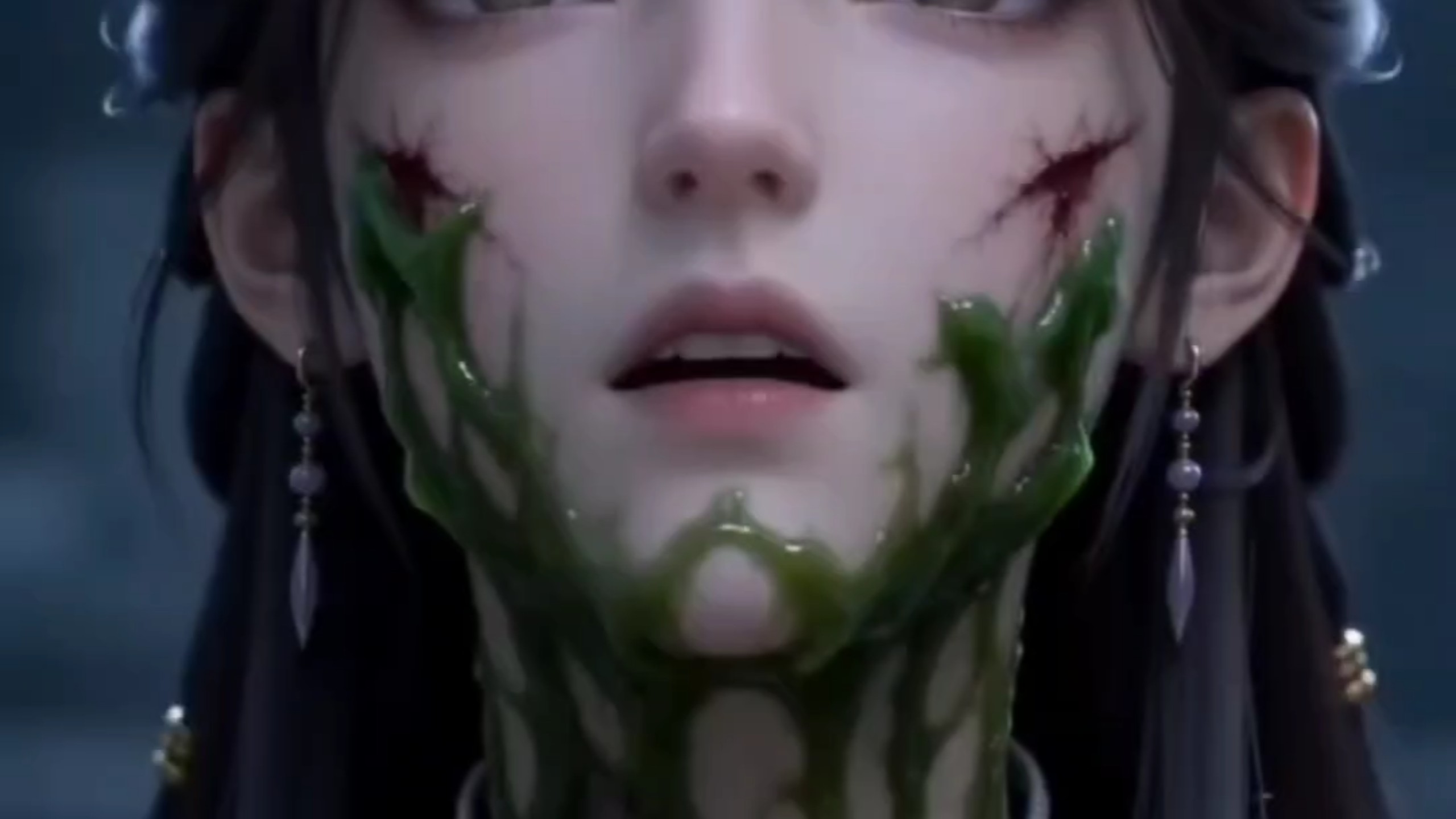 美女被毒液附身