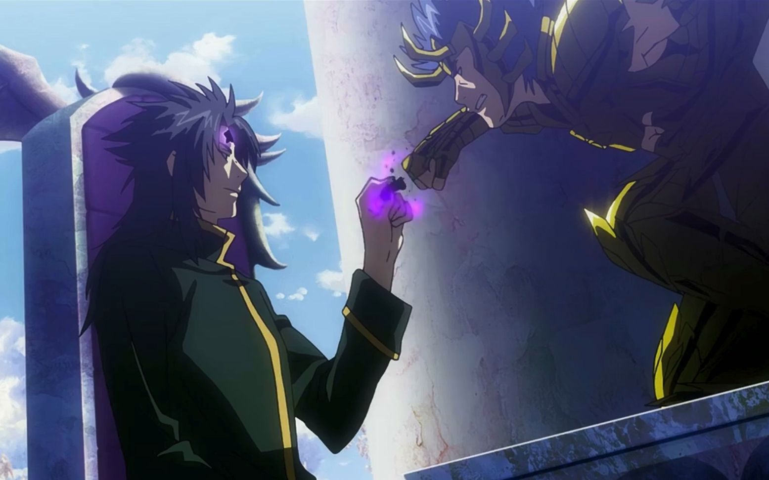 圣斗士冥王神话最强巨蟹座vs死神死神被2代巨蟹座封印