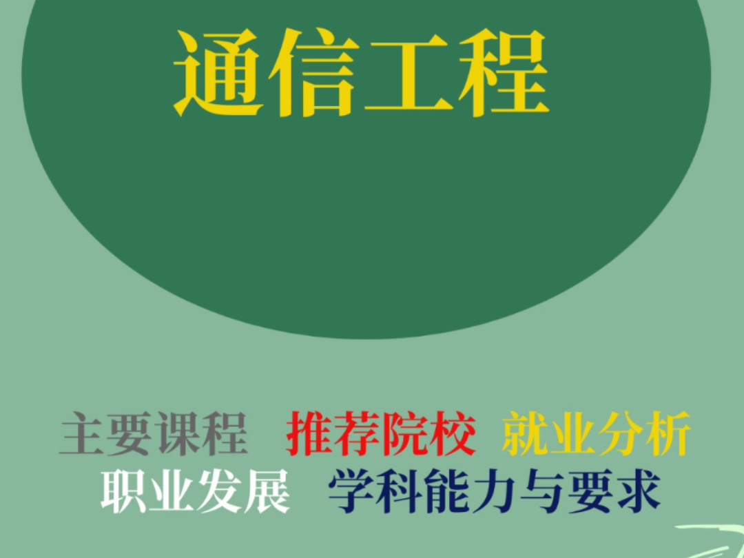 大学专业解读之通信工程:主要课程、推荐院校、职业发展、就业分析、学科与能力要求#通信工程专业 #高考志愿规划 #如何选择适合自己的专业 #升学规划...