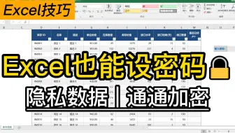 Excel居然可以给单元格设密码？！隐藏单元格内容之后再也不怕别人看到啦，这个Excel技巧文员必学！