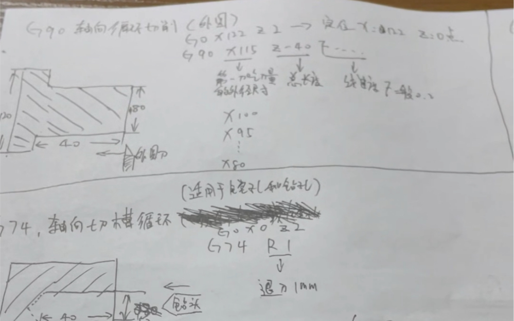 广数系统Tb3i轴向与径向循环(G90 G74 G92 G94 G75),可能你们会纳闷为何没G71,因为俺也不会(doge),俺只分享我会的2333哔哩哔哩bilibili