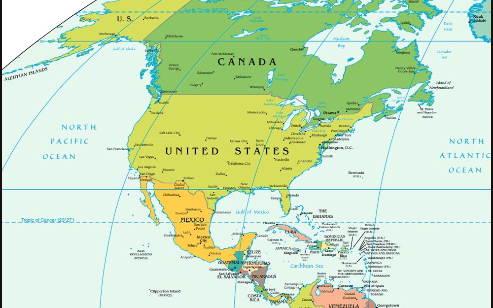 北美洲各国国旗演变史(1450年-2020年)