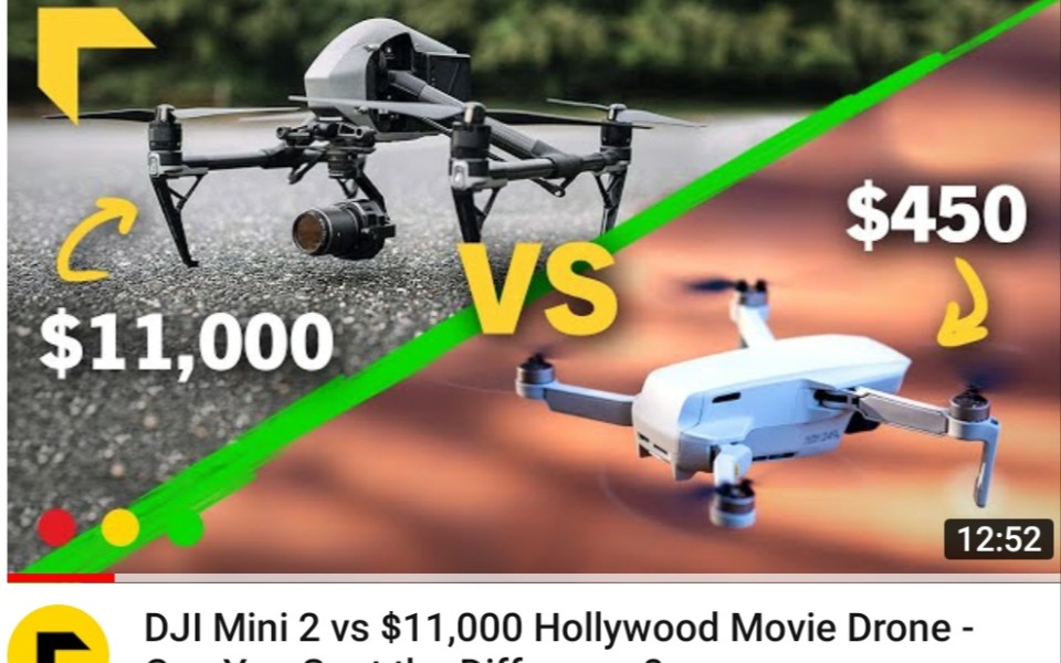djimini2vs11000好莱坞电影无人机您能找到区别吗