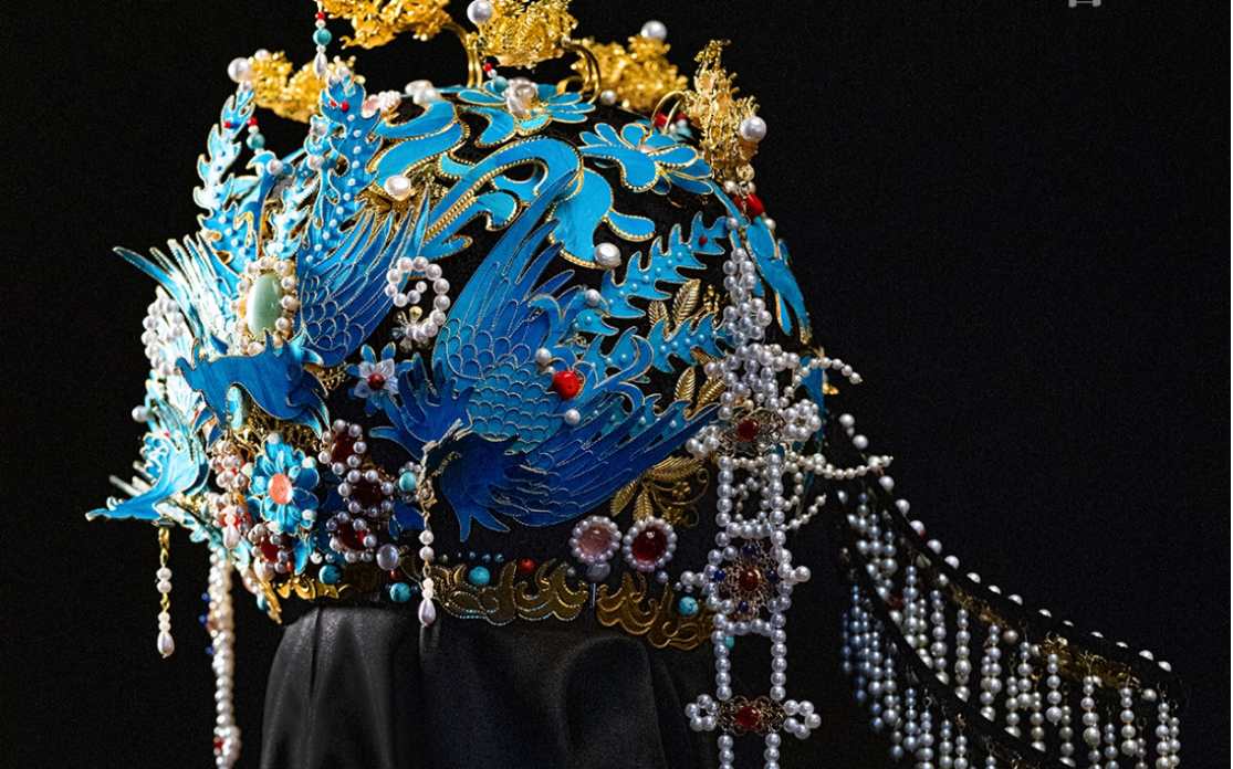 鹅毛仿点翠凤冠2.0欣赏