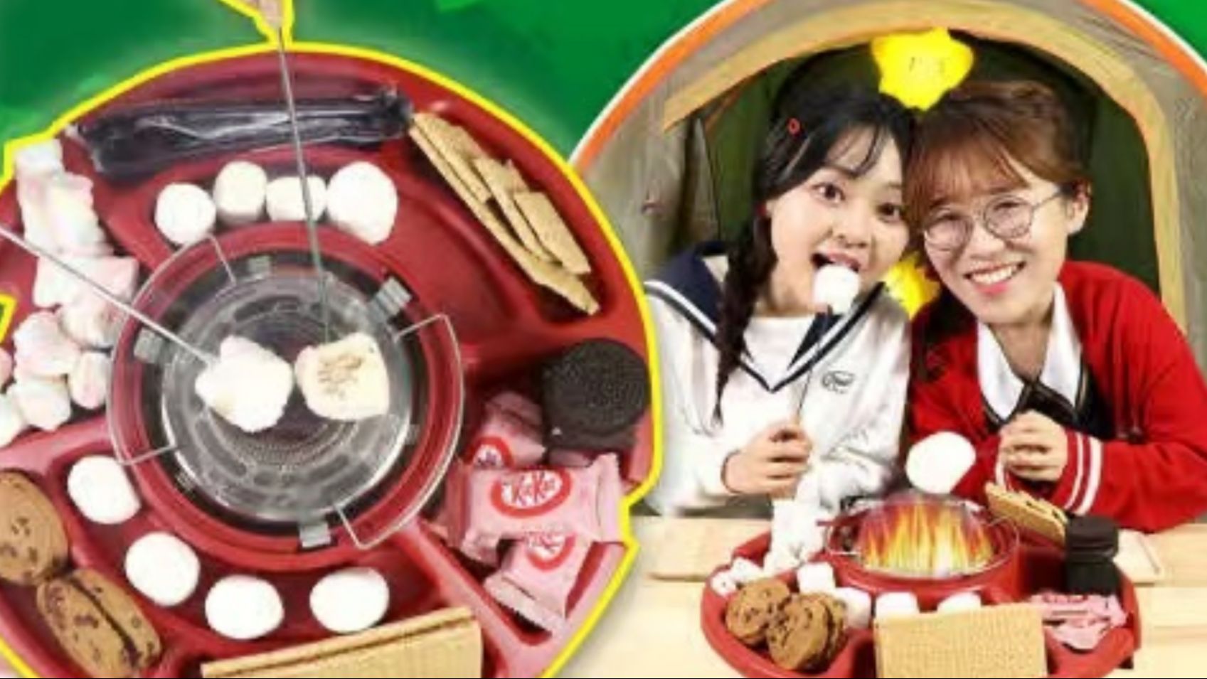 小伶玩具 秋季露营之烧烤棉花糖