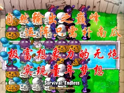 Download Video: [PVZ][首发]挂机无尽阵？最接近的一集！PE.仅南瓜无炮