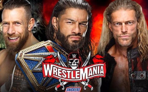 wwe摔角狂热37 罗曼雷恩斯vs艾吉vs蛋妞 环球冠军赛(全场剪辑)