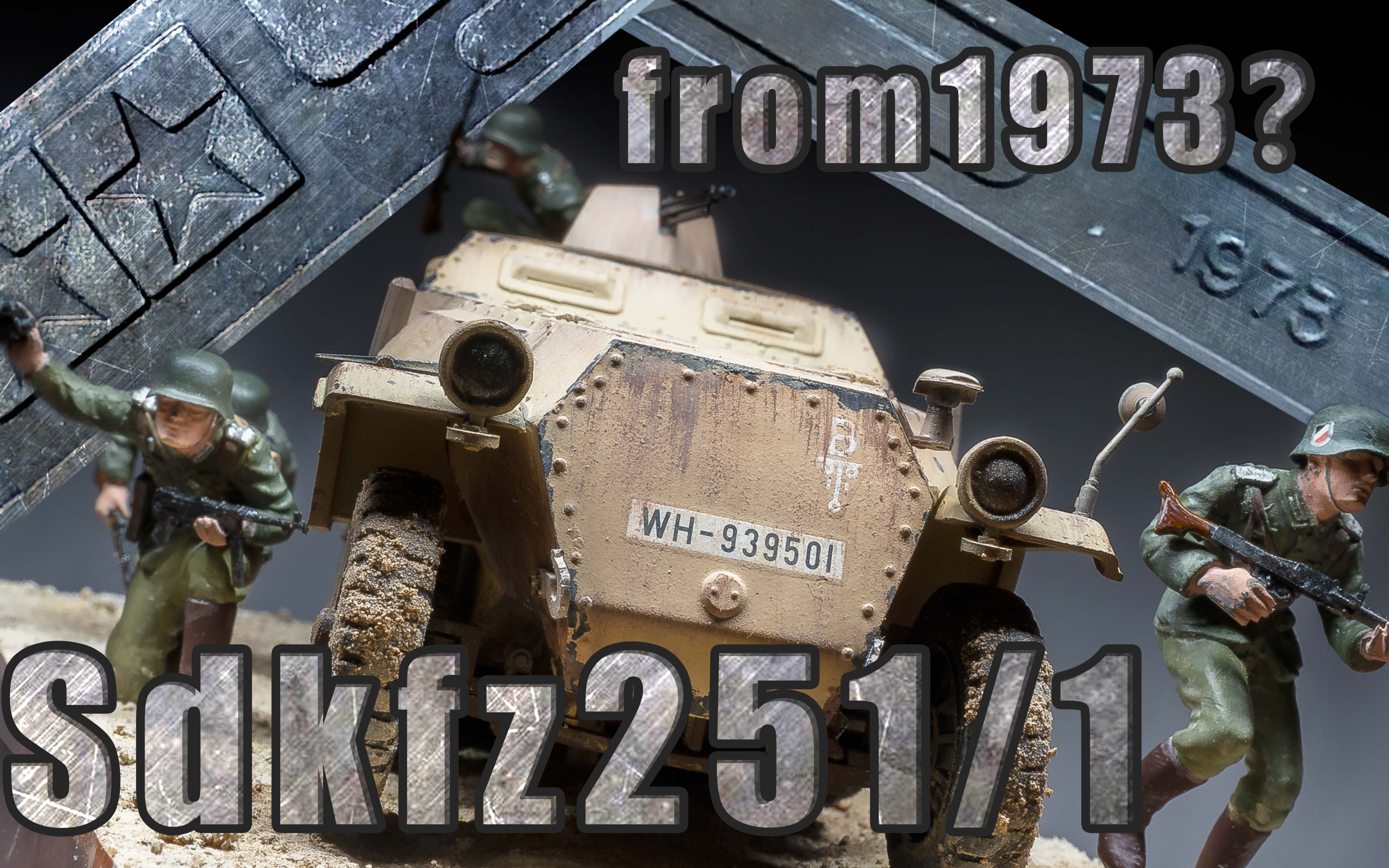 【模型制作】挑战49年前开出的老模 田宫sdkfz251/1制作分享_哔哩哔哩