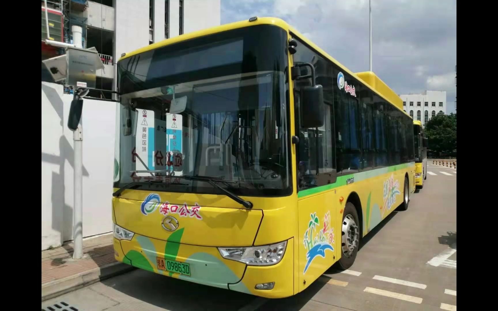 【新车首发】海口公交34路公交车下行全程副驾驶视角展望(pov)【省