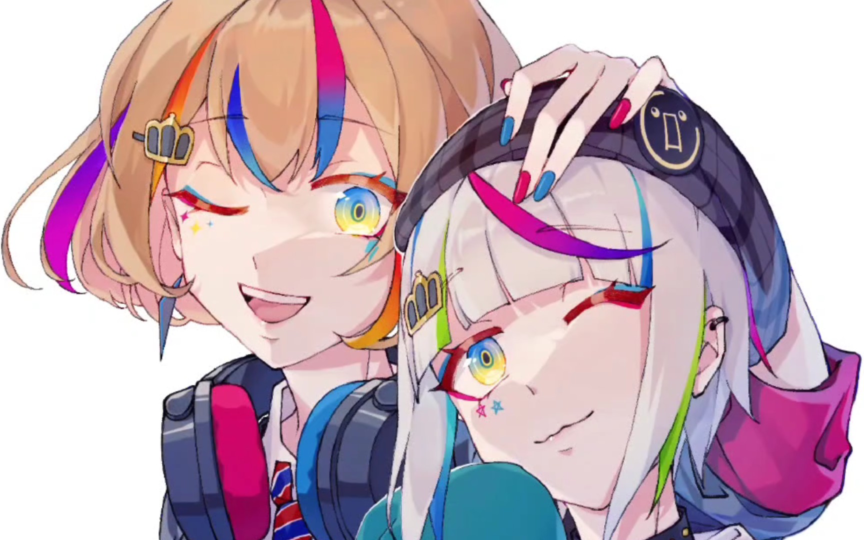 【wacca】伊丽莎白和莉莉贴贴 绘画过程