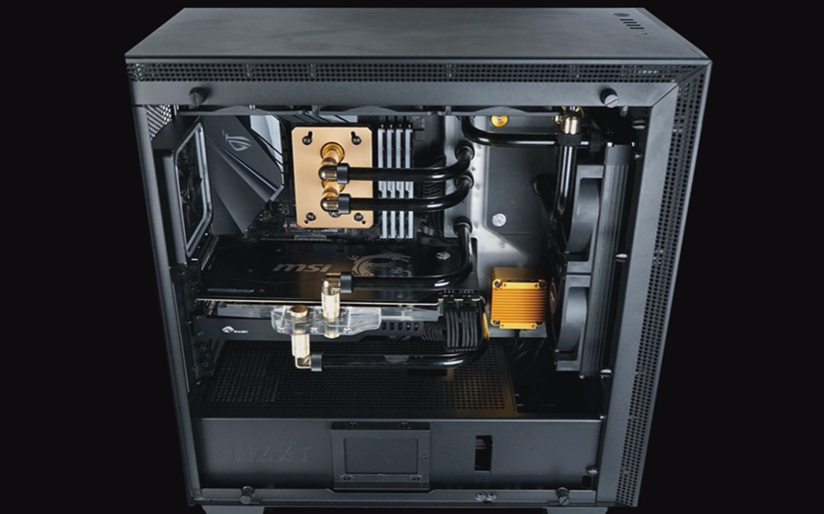 rp60帧- rtx2070 黑金水冷装机教程-no rgb ,amd yes!恩杰h700