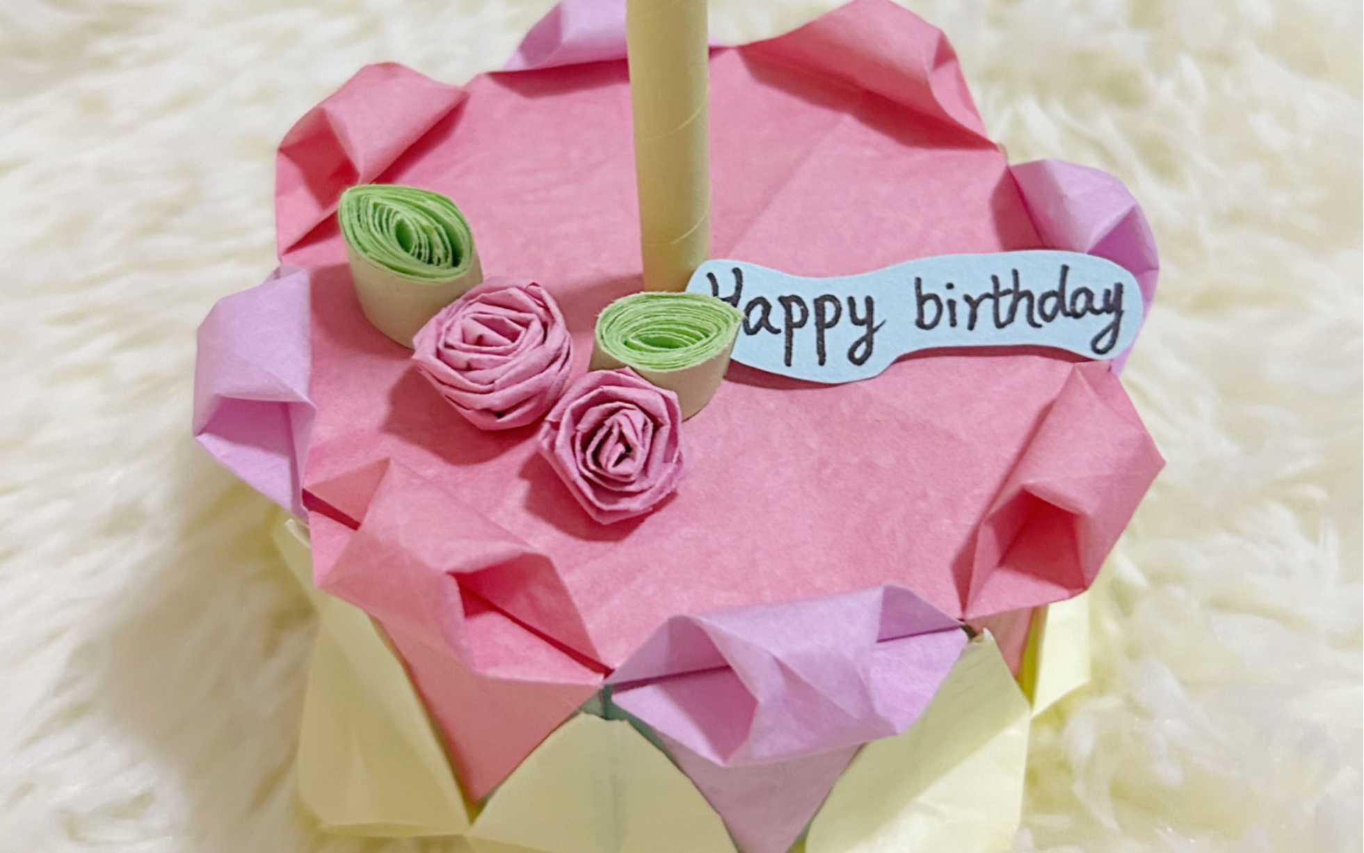 折纸生日蛋糕 简单图片